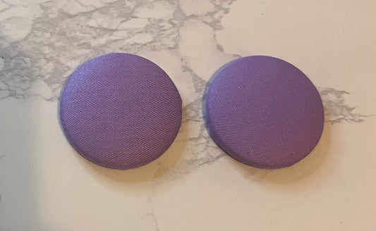 Lavender Button Earrings