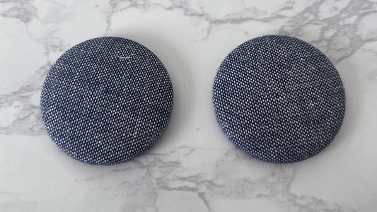 “Blue Jean” Button Earrings