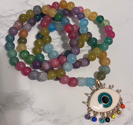 Colorful Eye Bracelet set